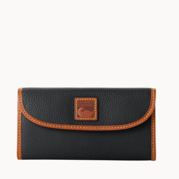Dooney & Bourke Handbags - New Dooney & Bourke Pebble Grain Continental Clutch Black